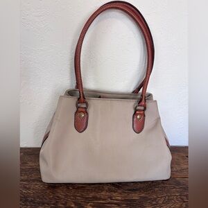 Fossil Beige and Brown Shoulder Bag